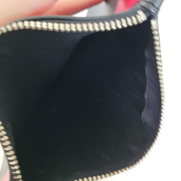 Paul Smith Black Pink Leather Zip Pouch Wristlet Wallet Designer Classic Logo - Picture 7 of 9